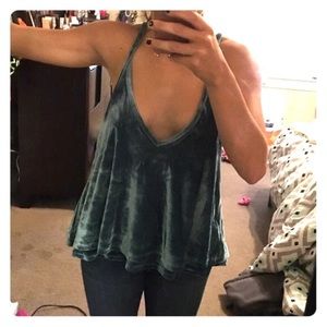 Teal Velour TOBI top